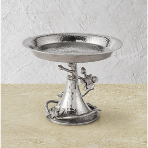Support à dessert en argent poli de haute qualité, fait main, en métal, avec motif de vigne et de feuilles, pour l'hôtellerie. - Product Image 5
