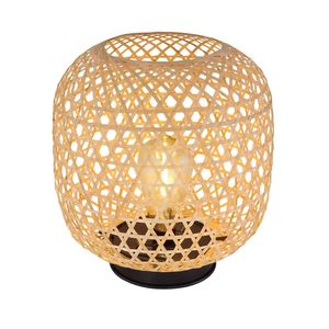 Lámpara de Mesa de Bambú Contemporánea con Diseño Simple, Luz Regulable, Material Natural, Estética para Dormitorio - Product Image 3