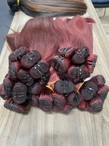 Cabello Rojo de Doble Trama para Tejer, con Cutícula Alineada, Muy Suave, Puntas Gruesas, Doble Trama, 100g - Product Image 5