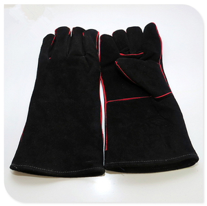 Genuine Cowhide Leather 14 Inch Welding <b>Gloves</b> Mig and Tig Welding and Suitable for BBQ Grill and Other Fire Works Protective - Product Image 1