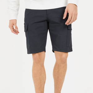 Shorts cargo sportifs pour homme vert olive, taille mi-haute, élastique, 100 % coton, séchage rapide, fermeture éclair, logo avant - Product Image 4
