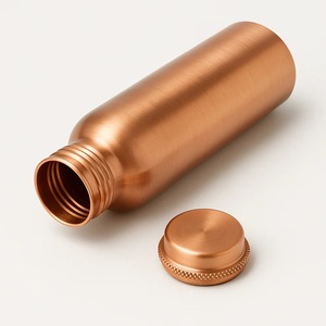 <b>Copper</b> Vacuum Insulated Water Bottle 950ml <b>Screw</b>-On Cap Double Wall Travel Unisex Minimalist Design - Product Image 1