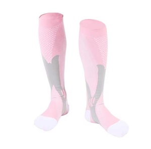 Chaussettes de compression pour hommes, solides, antidérapantes, fines, tricotées, respirantes, pour le sport, été, polyamide - Product Image 3