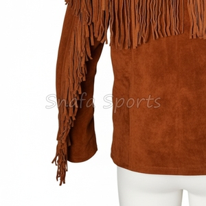 แจ็กเก็ตหนังวัวสไตล์วินเทจสำหรับผู้หญิงแจ็กเก็ตหนังวัวแท้ทันสมัย - Product Image 5