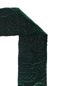 Tissu en velours vert foncé de qualité supérieure, brodé de motifs floraux, sur velours doux, pour robes de créateur et matériaux artisanaux - Product Image 4