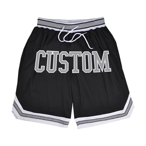 Shorts de basketball unisexes confortables, respirants et à séchage rapide, en polyester imprimé, maille Laker, prix de gros, prix bas, service OEM - Product Image 6