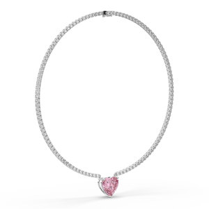 Luxeshine 24.76 CARAT Lab Grown Heart and Round Brilliant Cut Diamond <b>Necklace</b> for Women Luxury IGI Certified - Product Image 6
