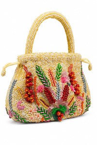 Bolso de Noche con Cuentas y Diseño Floral Hecho a Mano, Correa de Hombro, Elegante Regalo de Boda, de Algodón con Cierre Magnético para Fiestas - Product Image 5