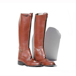Bottes d'équitation en cuir de qualité supérieure, durables, confortables, pour l'entraînement professionnel et les compétitions équestres, norme standard. - Product Image 6