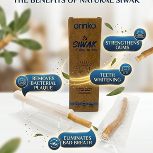 Premium Fresh Miswak Oral Hygiene Sticks Pack of Two Herbal Teeth Cleaner Sticks with Wooden Holder for <b>Gum</b> Care - Product Image 2