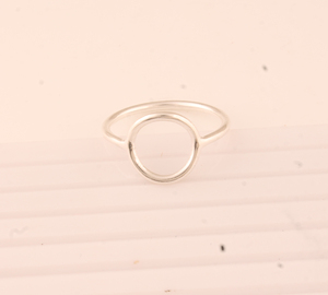 Shree Jaipur Silver Classic Amethyst Bezel <b>Set</b> Geometric Open Circle Silver <b>Ring</b> for Women <b>Men</b> & Unisex - Product Image 2