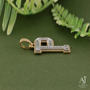 Colgante de Moissanita con Letra P, Chapado en Oro de 18K, Aleación de Cobre, Joyería con Inicial para Fiesta - Product Image 3