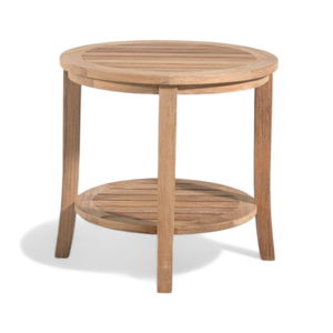 Patio extérieur rond avec structure en teck et design minimaliste pour la décoration de la maison et du jardin - Product Image 1