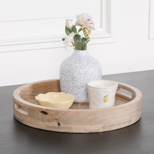 Plateau de service carré en bois artisanal FAIZA CRAFT, écologique, durable et éco-responsable, idéal pour les moments de thé, les repas et une utilisation décorative. - Product Image 4