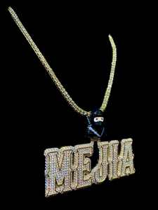 Colgante de Letra con Moissanita Chapado en Rodio para Niños, Estilo Hip Hop, Plata 925, Diamantes VVS, Personalizado - Product Image 2