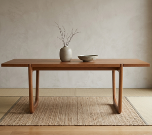Table à manger durable Lili en teck, design moderne artisanal, ensemble de salon pour une utilisation commerciale durable - Product Image 4