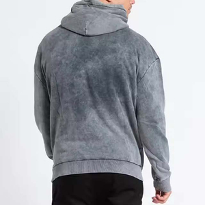 Sweat-shirts décontractés haut de gamme pour hommes, effet délavé, texture vintage, intérieur doux, coupe confortable, coutures durables, respirant - Product Image 4