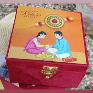 Decorative Rakhi <b>Hamper</b> <b>Box</b> for Raksha Bandhan, Premium Festive Gift Packaging <b>Box</b> for Sweets and Dry Fruits - Product Image 4
