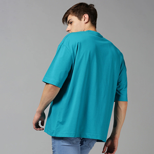 เสื้อยืดโอเวอร์ไซส์ผู้ชายผ้าฝ้าย 100% พิมพ์ลายโลโก้ ไซส์พลัส เสื้อยืดไซส์ใหญ่พิเศษ ทรงหลวม เสื้อยืดผู้ชาย ROCKHINT - Product Image 5