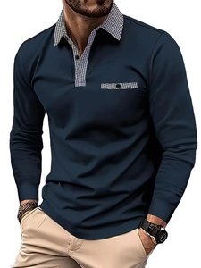 เสื้อโปโลผู้ชายขายดีที่สุดสำหรับฤดูใบไม้ผลิและฤดูใบไม้ร่วง ผ้าเจอร์ซีย์สวมใส่สบาย เหมาะเป็นของขวัญ - Product Image 5