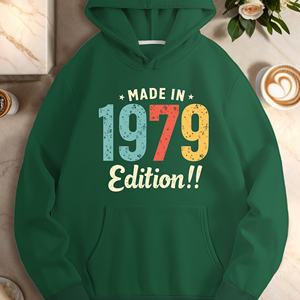 Sudaderas con capucha de punto estampadas informales para mujer, edición limitada, vintage de 1979 - Product Image 1