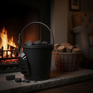 Cubo de ceniza de hierro Headway con pala para chimeneas y estufas, 5 galones - Product Image 3