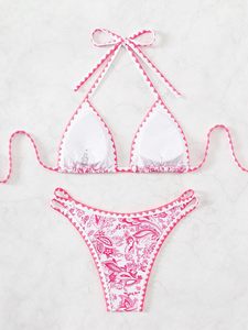ชุดว่ายน้ำบิกินี่สองชิ้นลายดอกไม้เซ็กซี่สำหรับผู้หญิง ขายส่ง - Product Image 3