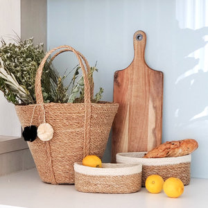 Savar Handcrafted Seagrass Decorative Storage <b>Basket</b> Elegant and Durable Storage Solution - Product Image 3