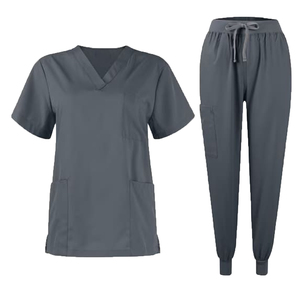 Wholesale Custom Color Hospital Medical Doctor <b>Scrub</b> Suits <b>Scrubs</b> Nursing Surgical <b>Uniforms</b> Sets 100% Cotton Knitted Breathable - Product Image 5