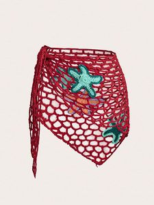 Women's Hollow Out Crochet Beach <b>Sarong</b> Wrap <b>Bikini</b> Swim Cover Up - Product Image 4