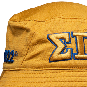 หมวกบักเก็ต Sigma Gamma Rho สีทอง ลายตัวอักษรสมาคมนักศึกษากรีก สำหรับผู้หญิง สวมใส่สบาย ป้องกันแสงแดด หมวกแบบกำหนดเองสำหรับวิทยาลัย กิจกรรมกลางแจ้ง ฤดูร้อน สไตล์กรีก - Product Image 5