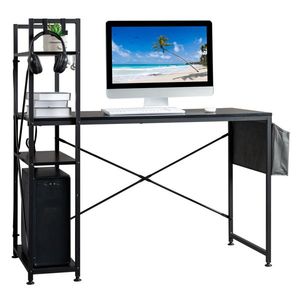 Scrivania per Computer Nera 120*60*120cm in Truciolato con Finitura H-Type Non Tessuta, Porta USB, Edizione Triamine 60° Anniversario - Product Image 5