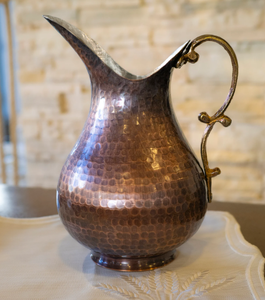 Jarra de Cobre Puro Martillado Estilo Antiguo, la Mejor Calidad para Uso Doméstico y en Restaurantes, Jarra para Agua Potable, Fabricada en India - Product Image 5