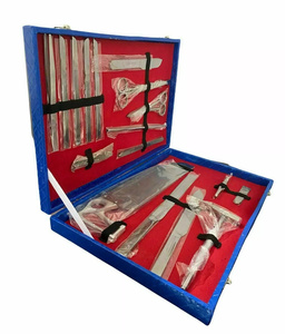 Ensemble d'instruments d'anatomie post-mortem professionnels de 19 pièces pour autopsie, dissection, kit chirurgical réutilisable en acier inoxydable - Product Image 1