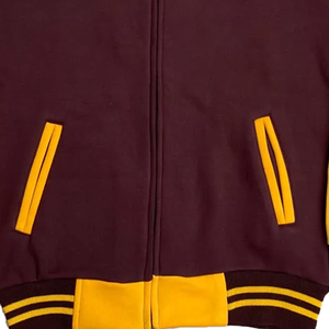 เสื้อแจ็คเก็ตวาร์ซิตี้สไตล์เรโทรสำหรับผู้ชาย ปักลายตัวอักษรแบบวิทยาลัย ทรงหลวมสไตล์สตรีทแฟชั่น วินเทจ เหมาะสำหรับฤดูใบไม้ผลิ ฤดูใบไม้ร่วง ฤดูหนาว ทำจากผ้าขนสัตว์ - Product Image 5