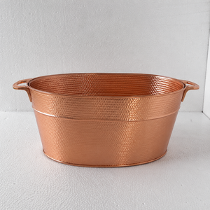 Bac à boissons en cuivre martelé, grand seau à glace, refroidisseur à vin, bac à champagne, refroidisseur à bière, bac de fête, vente en gros, fabricant OEM - Product Image 2