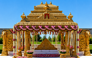 Mandapam de Lujo para la Ceremonia de Nichayathartham en Bodas del Sur de la India, con Temática Manavarai, Mandapam para Bodas Tamalesas - Product Image 6