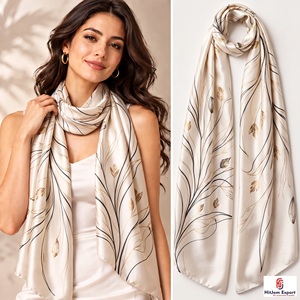 Bufanda Larga Estampada de Lujo, Tejido Suave, Marca Privada, MOQ Bajo, Fabricante Textil OEM ODM para Exportación - Product Image 2