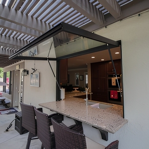 Toldo de aluminio para cocina, <span class=keywords><strong>ventana</strong></span> de paso con accesorios de gas - Product Image 4