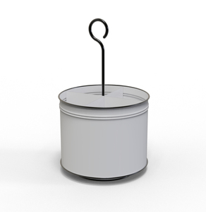 Organizador Redondo Metálico Minimalista con Asa y Gancho, a Prueba de Polvo, de un Solo Nivel, para Cubiertos - Product Image 1