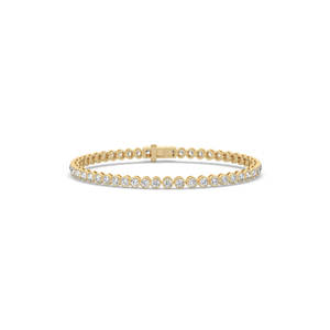 3.31 CARAT Luxeshine Women's Lab Grown Diamond Round Brilliant Cut 14K <b>Solid</b> <b>Gold</b> Bracelet for Party Wedding - Product Image 3
