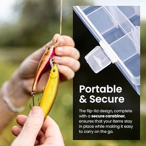 Set di 4 Contenitori Organizzatori in Plastica Trasparente con 36 Scomparti e Divisori Regolabili per Conservazione di Gioielli e Perline - Product Image 2