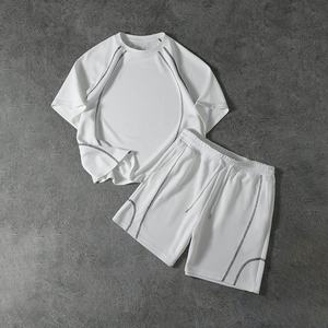 Ensemble de vêtements de sport pour homme, été, 2 pièces, t-shirt et short, respirant, léger, en coton, décontracté, streetwear, jogging, tenue de gym - Product Image 6