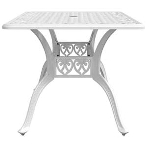 59.1 bianco "x 35.4" x 28.3 "tavolo da giardino in alluminio per uso esterno - Product Image 6