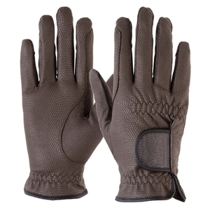 PREMIUM <b>Full</b> Finger Leather Breathable Horse Riding Gloves Unisex Non <b>Slip</b> Hook & Loop Closure Outdoor Winter Use - Product Image 1