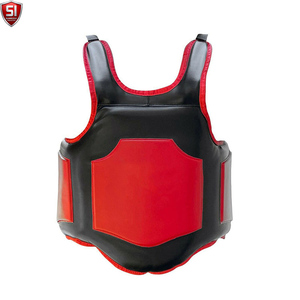 Boxtraining Brustschutz Verstellbare Kampfsport-Schutzweste Ledergefüttert Umweltfreundlich Atmungsaktiv für Taekwondo Karate Übungen - Product Image 4