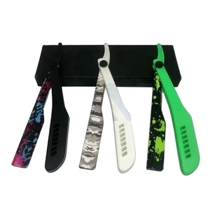 Rasoir jetable de haute qualité à lame droite, manche en plastique pour un glissement fluide, rasoir léger pour le visage et le corps - Product Image 1