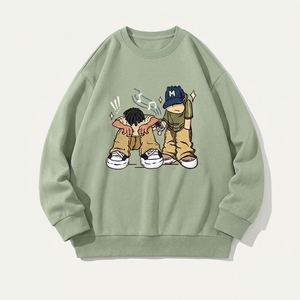 Top Quality Custom Size Men Cartoon Print Sweatshirts Best Selling Breathable Comfortable New Fashionable Men Sweatshirts - Product Image 4