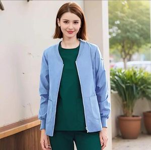 Chaquetas de Enfermería de Manga Larga para Hospital, Uniformes de Poliéster Unisex sin Costuras - Product Image 3