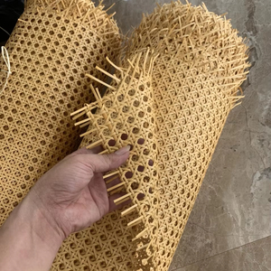 Rattan Cane Webbing | HEX <b>Circle</b> <b>LIGHT</b> YELLOW plastic using rattan strips for seating repair furniture panels and decor Vietnam - Product Image 1